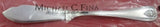 Foglia aka Leaf by Schiavon Italy Sterling Silver Fish Knife FH AS 8 1/4" New