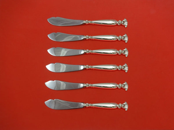 Romance of the Sea by Wallace Sterling Silver Trout Knife Set 6pc HHWS Custom