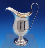 English Georgian Sterling Silver Creamer w/Family Crest Arm Flag Griffin (#8447)