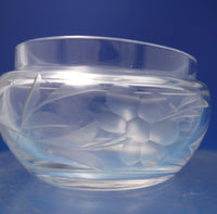 Blossom by Webster Sterling Silver Engraved Crystal Jelly Jar w/ Flowers (#7262)