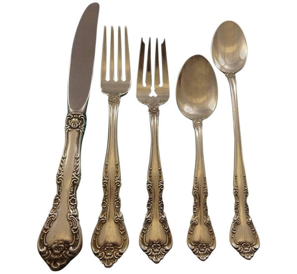 Alencon Lace by Gorham Sterling Silver Flatware Set For 8 Service 42 Pieces