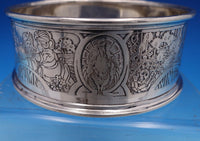 William Kerr Sterling Silver Child's Bowl Acid Etched with Four Seasons (#7771)