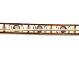 14k Antique Montana Sapphire and Pearl Bar Pin (#J5383)