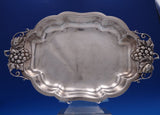 Durham Sterling Silver Serving Platter with Grapes #495 Retailed by Fina (#8375)