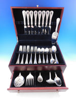 Victorian Bead by Carrs UK Sterling Silver Flatware Set Service 47 pieces Dinner