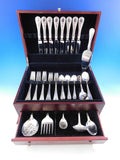 Victorian Bead by Carrs UK Sterling Silver Flatware Set Service 47 pieces Dinner