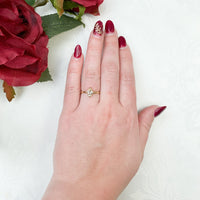 18k Gold Solitaire Ring with Fancy Shield Shaped 1.04ct Yellow Sapphire (#7223)