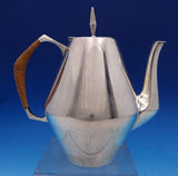 Diamond by Reed and Barton Tea Set 4pc with Rattan Handles #440 (#4889) Lovely!