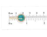 14k Gold 5.79ct TW Genuine Natural Kingman Turquoise Drop Earrings (#J6702)