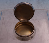 Chrysanthemum by Shiebler Sterling Silver Snuff Box Gold Washed #1240 (#8719)