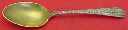 Antique Engraved by Tiffany and Co Sterling Silver Teaspoon Gold Washed 6"