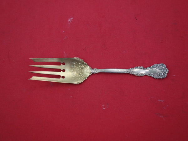 Revere by International Sterling Silver Beef Fork Goldwashed 6 1/2" Server