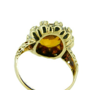 10k Yellow Gold Victorian Citrine and Seed Pearl Ring (#J4526)
