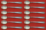 Della Robbia by Alvin Sterling Silver Ice Cream Fork Set of 12pcs 6" Custom Made