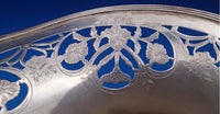 JE Caldwell Sterling Silver Fruit Basket with Swing Handle Daisy Flowers (#8415)