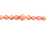 7mm-10mm Genuine Natural Coral Bead Bracelet w/14k Gold Fits 6 3/4" Wrist #J7332