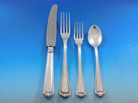 Portugese 833 Silver Flatware Set Service for 12 Scroll design 150 pieces Dinner