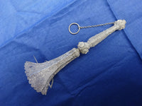 Sterling Handmade Tussie Mussie Posey Posy Holder Filigree Flower Overlay #J1232