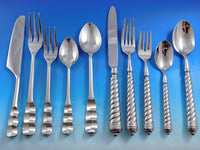 Designer Mixed Stainless Steel Flatware Set #5 Service 44 Pieces Modern Unused