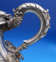 Edward Barnard English Georgian Sterling Silver Tea Set 4pc 3-D Gourds (#7502)