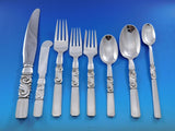 Scroll by Georg Jensen Sterling Silver Flatware Set 12 Service 106 pcs Dinner