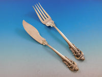 Grande Baroque by Wallace Sterling Silver Flatware Set 12 Service Dinner 54 Pcs