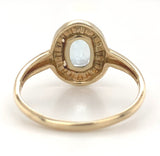 10k Yellow Gold Ring with Oval 1.22ct Genuine Natural Aquamarine Size 7 (#J6771)