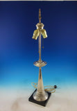 Sterling Silver Vintage Lamp with Stone Base c. 1930 28" Tall (#6196)