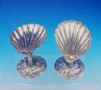 Durgin-Gorham Sterling Silver Compote Pair Raised Shell Bowl and Dolphin (#3552)
