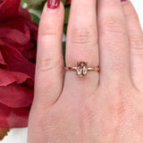 14k Rose Gold .92ct Oregon Genuine Natural Sunstone Ring Size 6.75 (#J7207)