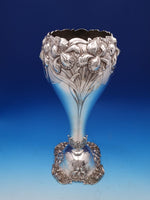 Iris Black Starr Frost Sterling Silver Vase Monumental 19" #4016 (#8263)