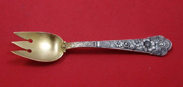 Cluny by Gorham Sterling Silver Sherbet Fork Gold Washed Original 4 3/4"