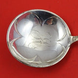 Repousse By Jacobi and Jenkins Sterling Silver Pea Spoon Round Not Pierced 8.5"