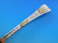 Lap Over Edge by Tiffany Sterling Silver Kidney Berry Spoon applied Bug & Leaves