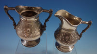 Duhme & Co. Sterling Silver Sugar and Creamer Set 2pc Repoussed Chased (#1916)