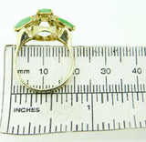 14k Yellow Gold Jade and Diamond Ring (#J4388)
