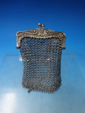 Sterling Silver Mesh Coin Purse circa 1900 1 troy ounce 3 1/2" x 2" (#6171)