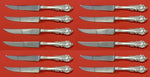 Sir Christopher by Wallace Sterling Silver Steak Knife Custom Set 12 8 3/4" Serr