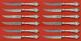 Sir Christopher by Wallace Sterling Silver Steak Knife Custom Set 12 8 3/4" Serr