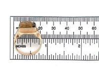 10k Gold Genuine Natural Tiger's Eye Men's Double Warrior Cameo Ring (#J6220)