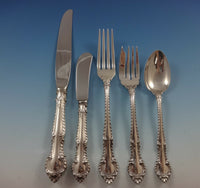 English Gadroon by Gorham Sterling Silver Flatware Set For 8 Service 43 Pieces