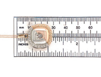 14k White and Rose Gold Victorian Genuine Natural Diamond Locket w/ Chain #J6517