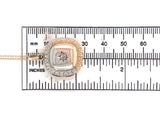14k White and Rose Gold Victorian Genuine Natural Diamond Locket w/ Chain #J6517