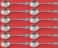 American Victorian by Lunt Sterling Silver Cream Soup Spoon Set 12 pieces 6 1/4"