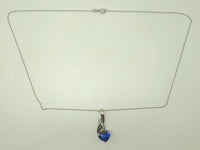 14k Gold 3.10ct Genuine Natural Tanzanite Heart Pendant with Diamonds (#J672)
