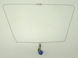14k Gold 3.10ct Genuine Natural Tanzanite Heart Pendant with Diamonds (#J672)