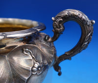 Edward Barnard English Georgian Sterling Silver Tea Set 4pc 3-D Gourds (#7502)