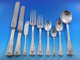 Winthrop by Tiffany Sterling Silver Flatware Set Service 65 pcs Dinner E Mono