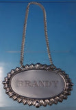Gadroon by Unknown Sterling Silver Liquor Label "Brandy" #352 2 1/4" (#5044)
