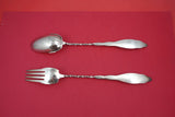 Lily of the Valley by Whiting Sterling Silver Salad Serving Set twisted 11 7/8"